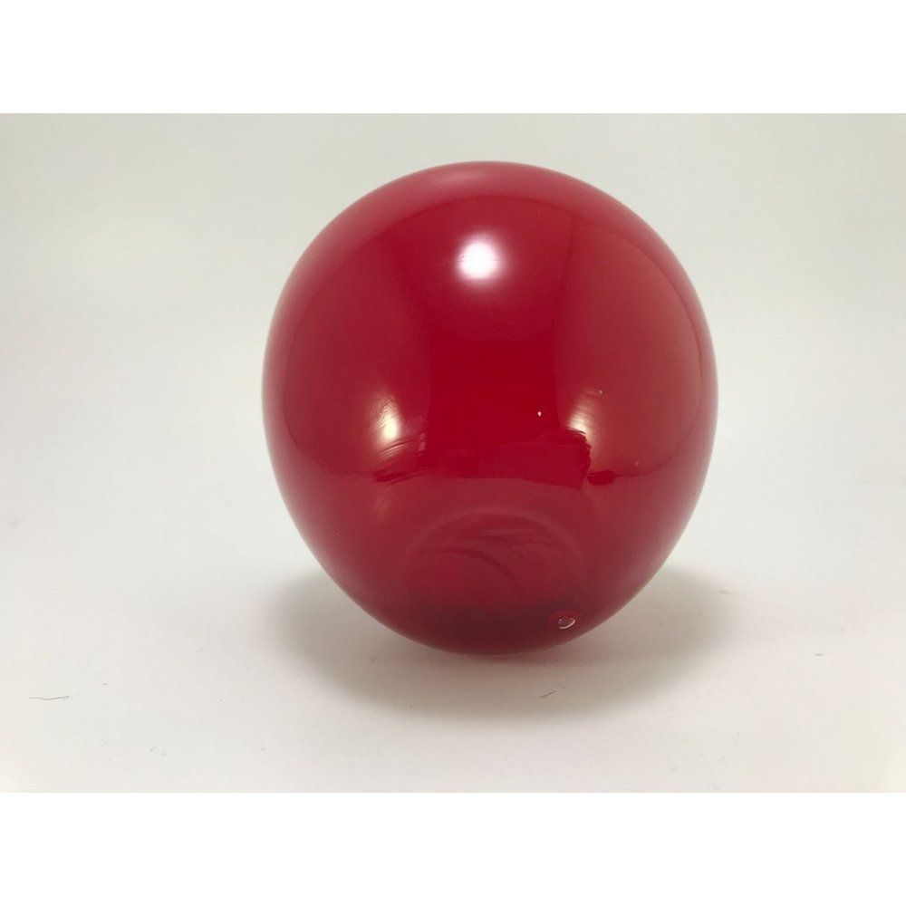 Handblown Art Glass Apple Paperweight with Attached Stem and Leaf - Picture 6 of 6